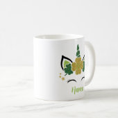 Mug Cute Unicorn St Patrick's Day Nom personnalisé (Devant droit)