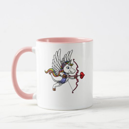 Mug Cute Unicorn Valentines Jour Cupide (Gauche)