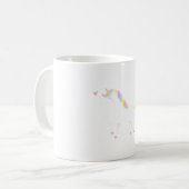 Mug Cute Unicorne Blanche Avec Pastel Mane (Devant gauche)