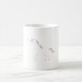 Mug Cute Unicorne Blanche Avec Pastel Mane (Centre)