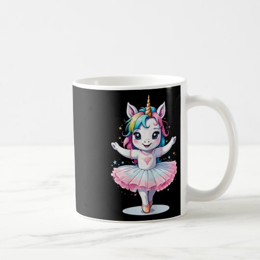 Mug Cute Unique Et Moderne Unicorn Ballet Et Ballerin (Droite)