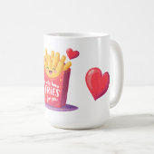 Mug Cute Valentine French Fries Pun (Devant droit)