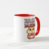 Mug Cute Valentine Hamster–You Stole My Heart & Snacks (Devant droit)