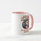 Mug Cute Valentine Hedgehog – Knight in Prickly Armor (Devant droit)