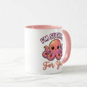 Mug Cute Valentine Octopus – I’m Suckers for You (Devant droit)