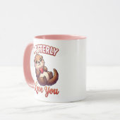 Mug Cute Valentine Otter – I Otterly Love You (Devant gauche)
