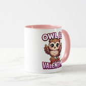 Mug Cute Valentine Owl – Owl Be Your Valentine (Devant droit)