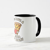 Mug Cute Valentine Pizza Slice – Fun Romantic Gift for (Devant droit)