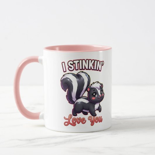 Mug Cute Valentine Skunk – I Stinkin’ Love You (Gauche)