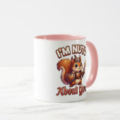 Mug Cute Valentine Squirrel Knight–I’m Nuts About You (Devant droit)
