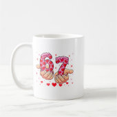 Mug Cute Valentines Day 67 Hearts Funny Six Seven Meme (Gauche)