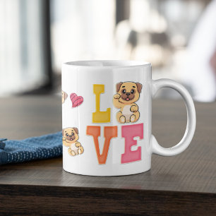 Mug Cute Valentine's Day Carlin Animaux de races Lover