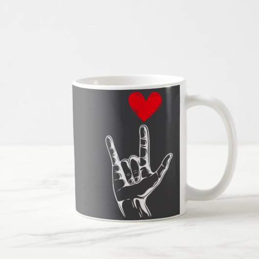 Mug Cute Valentines Day I Love You Hand Sign Language  (Droite)