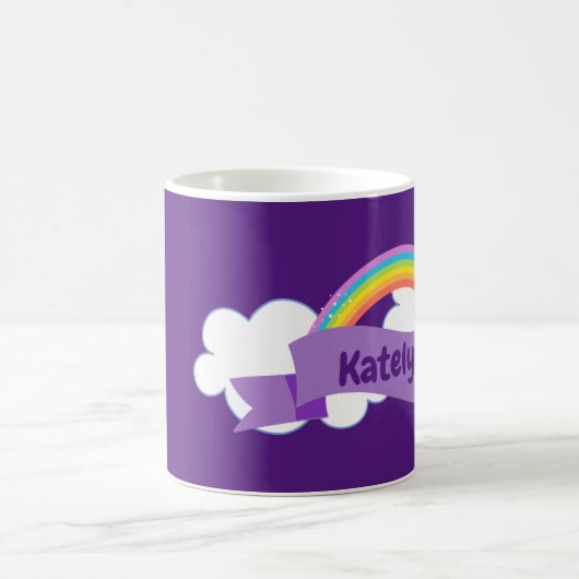 Mug Cute violet arc-en-ciel Plutôt personnalisé (Centre)