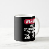 Mug Cute Warning May Spontaneously Talk About Pancake (Devant droit)