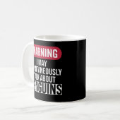 Mug Cute Warning May Spontaneously Talk About Pancake (Devant gauche)