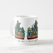 Mug Cute Watercolor Cactus Garden (Devant gauche)