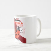 Mug Cute Watercolor Ladybug Arabic Calligraphy Sticker (Devant droit)
