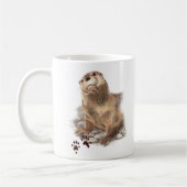 Mug Cute Watercolor Otter Faune Art animal (Gauche)