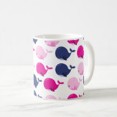 Mug Cute Whales, Pattern of Whales, Sea Animals (Devant droit)