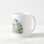 Mug Cute Whimsical Frog In Flower Garden Illustration (Devant droit)