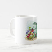 Mug Cute Whimsical Frog In Flower Garden Illustration (Devant gauche)