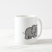Mug Cute Whimsical Hand-Drawn Elephant Illustration (Devant droit)