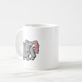 Mug Cute Whimsical Hand-Drawn Elephant Illustration (Devant gauche)