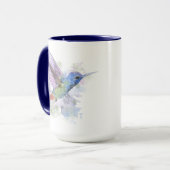 Mug Cute Whimsical Hummingbird Aquarelle Art (Devant gauche)