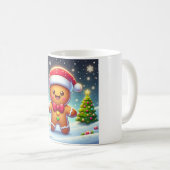 Mug Cute Whimsical Noël/homme en pain d'épices d'hiver (Devant droit)