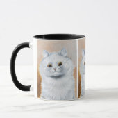 Mug Cute White Cat Peinture de Louis Wain (Gauche)