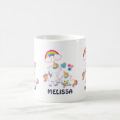 Mug Cute White Unicorns Magical Mama & Baby (Centre)