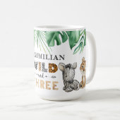 Mug Cute Wild and Three Safari Animal Birthday (Devant droit)