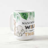 Mug Cute Wild and Three Safari Animal Birthday (Devant gauche)