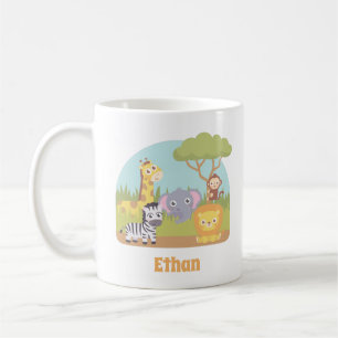 Mug Cute Wild Safari Animaux Enfants Personnalisés