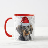 Mug Cute Wirehair Dachshund Lover Christmas Holiday (Gauche)