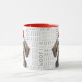 Mug Cute Wirehair Dachshund Lover Christmas Holiday (Centre)