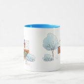 Mug Cute Woodland Animaux et Maison de Noël (Centre)