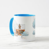 Mug Cute Woodland Animaux et Maison de Noël (Devant gauche)