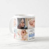 Mug Cute 'Worlds Best Daddy' 1ère Fête des pères Bleu (Devant gauche)