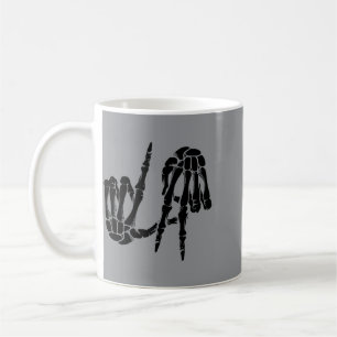 Mug Cute Y Los Angeles Signe De La Main Squelette La C