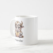 Mug Cute Yak Reading a Book Custom (Devant gauche)