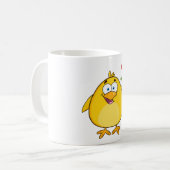Mug Cute Yellow Cartoon Chick with Flower (Devant gauche)