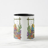 Mug Cute Yellow Fish Playing Bubble Sports Ocean Kids  (Centre)