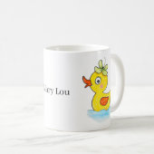 Mug Cute Yellow Rubber Duck with Clover Hat Custom (Devant droit)