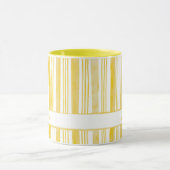 Mug Cute Yellow Striped Custom Name Coffee (Centre)