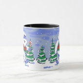 Mug Cute yeti christmas in forest (Centre)