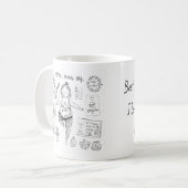 Mug Cute Yoga Maman Coloration (Devant gauche)