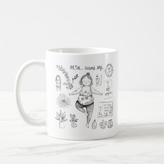Mug Cute Yoga Maman Coloration (Gauche)