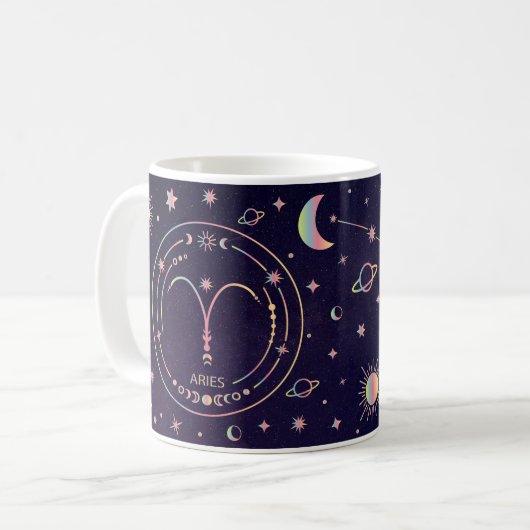 Mug Cute Zodiac Aries Éléments nutritifs Envelopper (Devant gauche)
